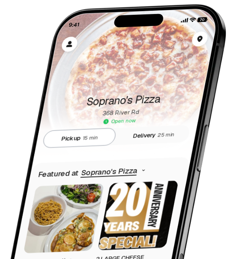 Soprano's Pizza app preview